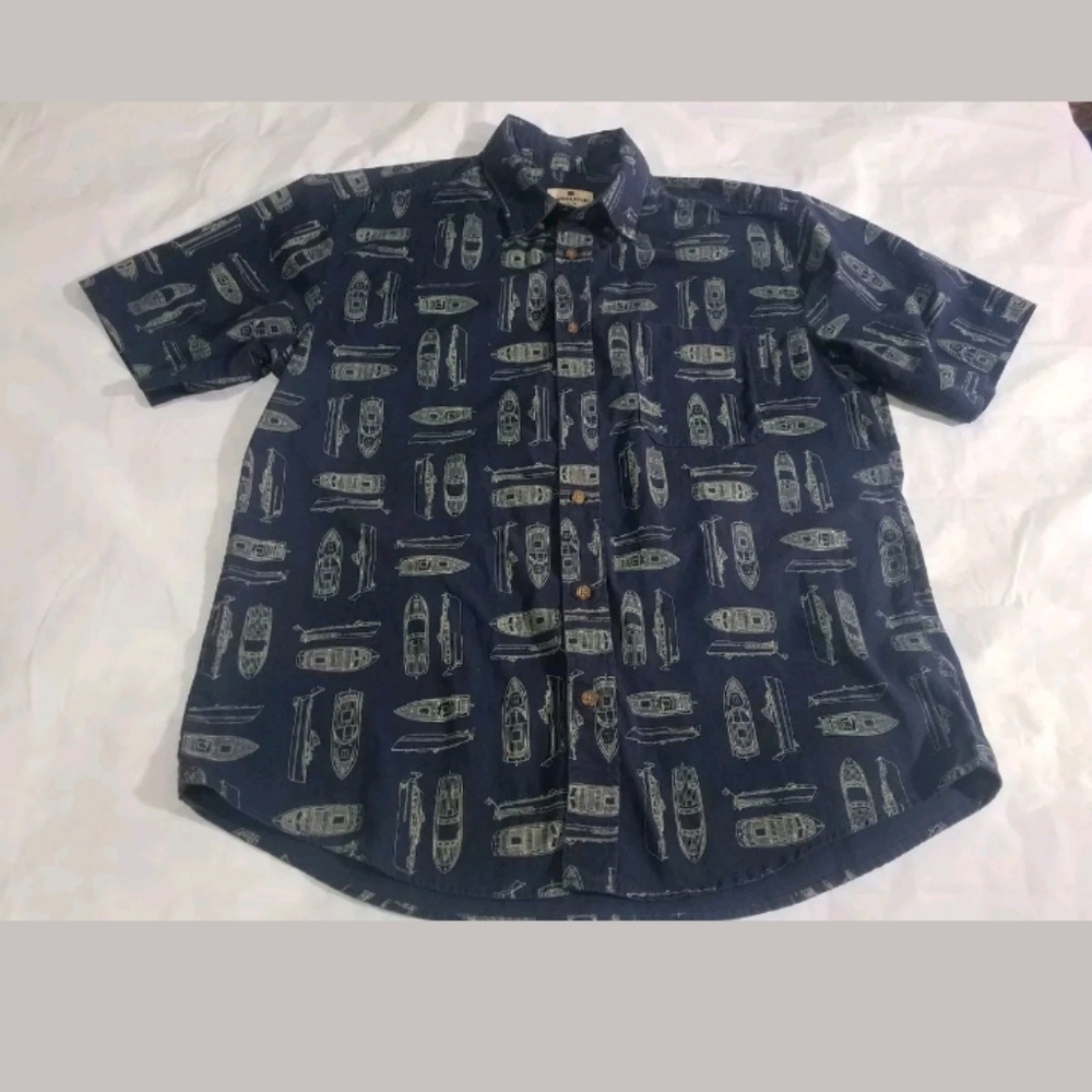 J10 Woolrich mens ss button shirt L